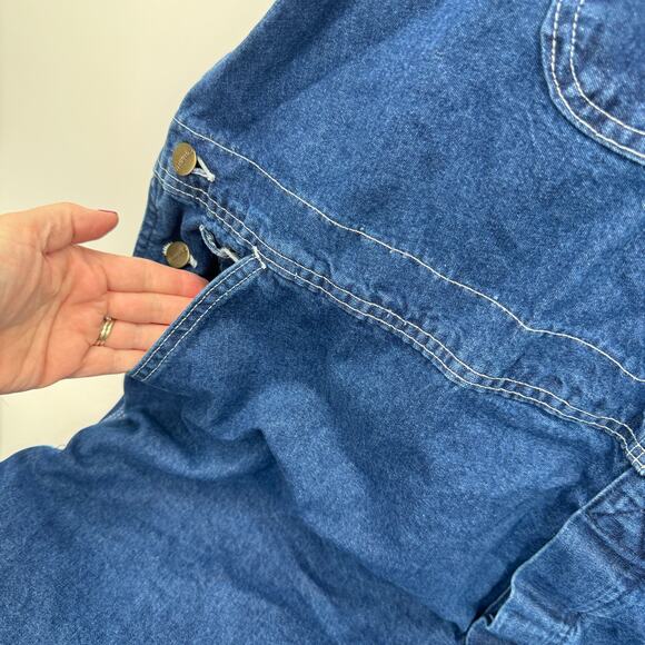 Carhartt Bib Overalls Mens 46x30 ACTUAL Blue Denim Union USA Vintage R07DST - Picture 6 of 9